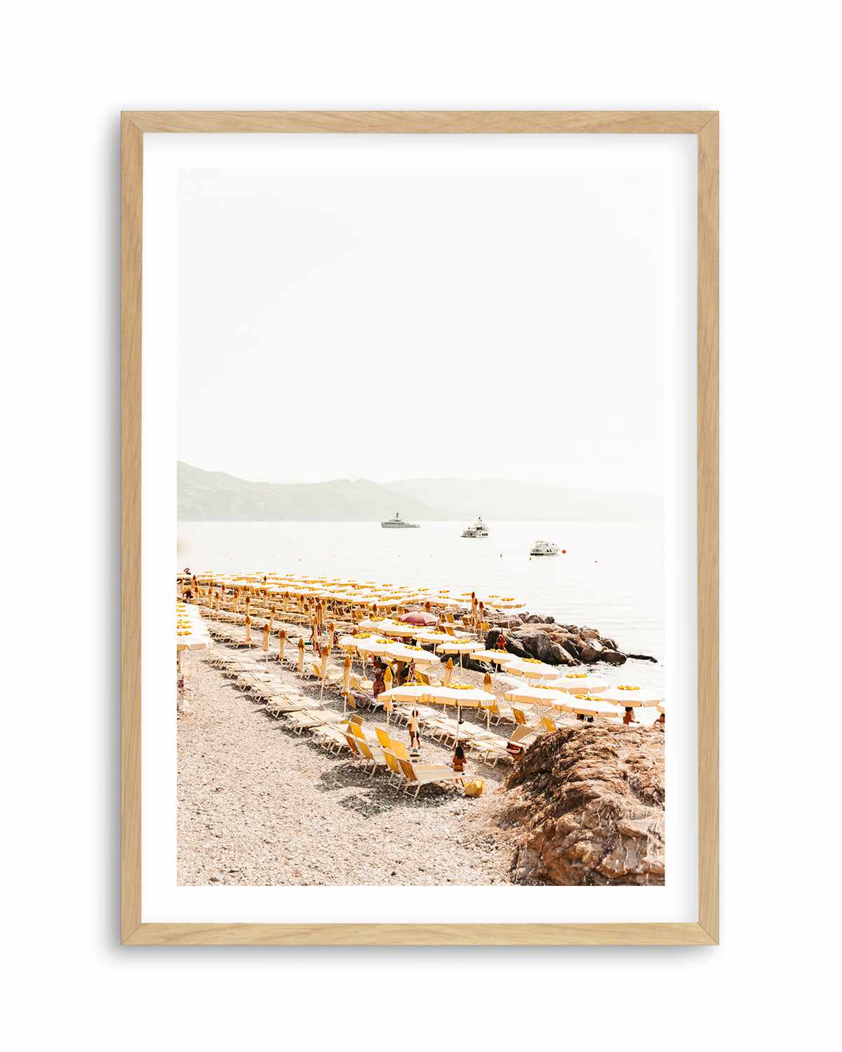 Yellow Umbrella Italian Riviera No 2 Art Print