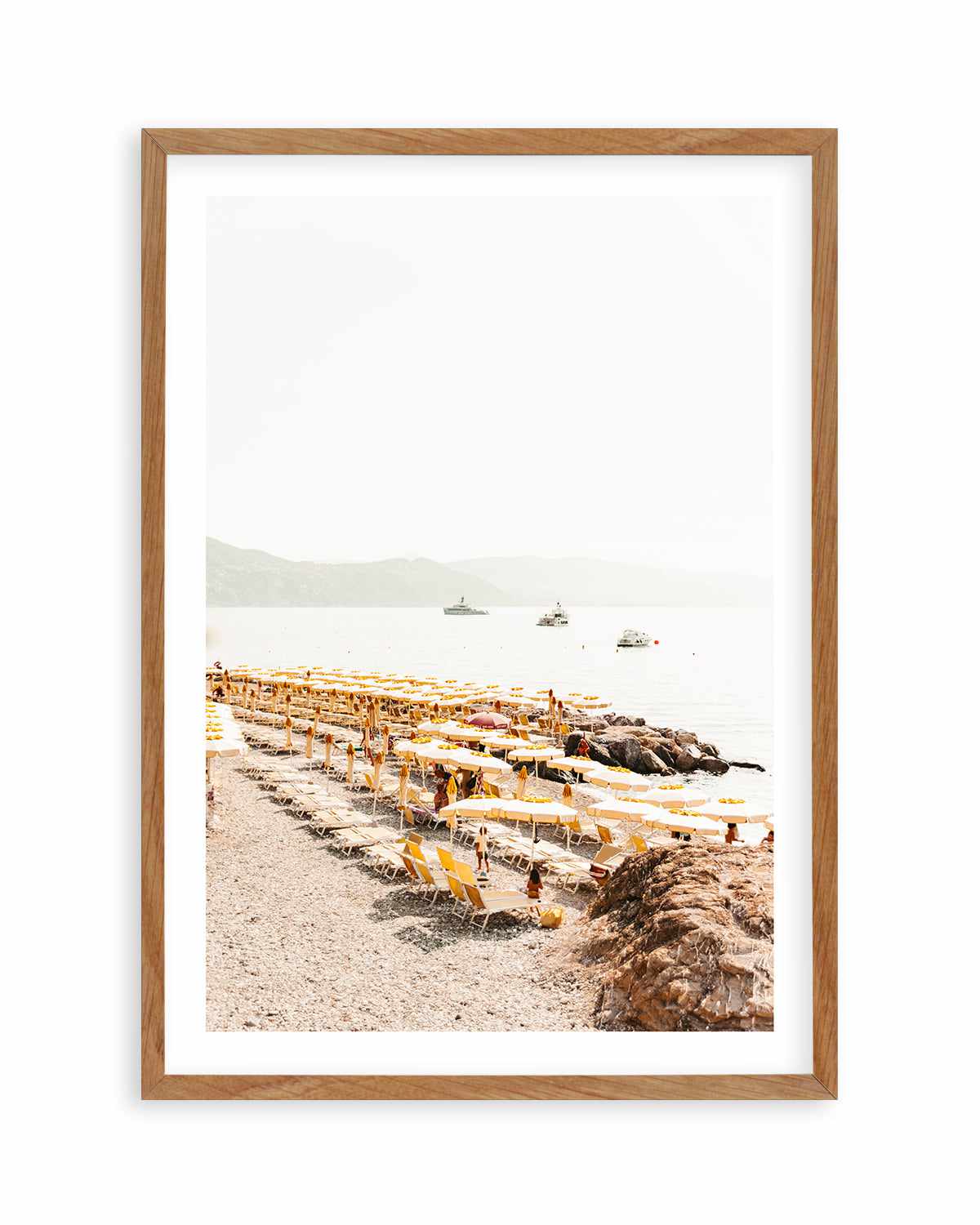 Yellow Umbrella Italian Riviera No 2 Art Print