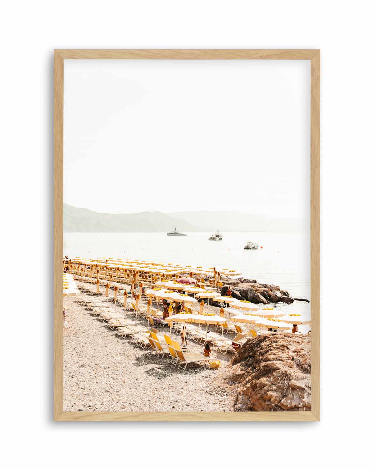 Yellow Umbrella Italian Riviera No 2 Art Print