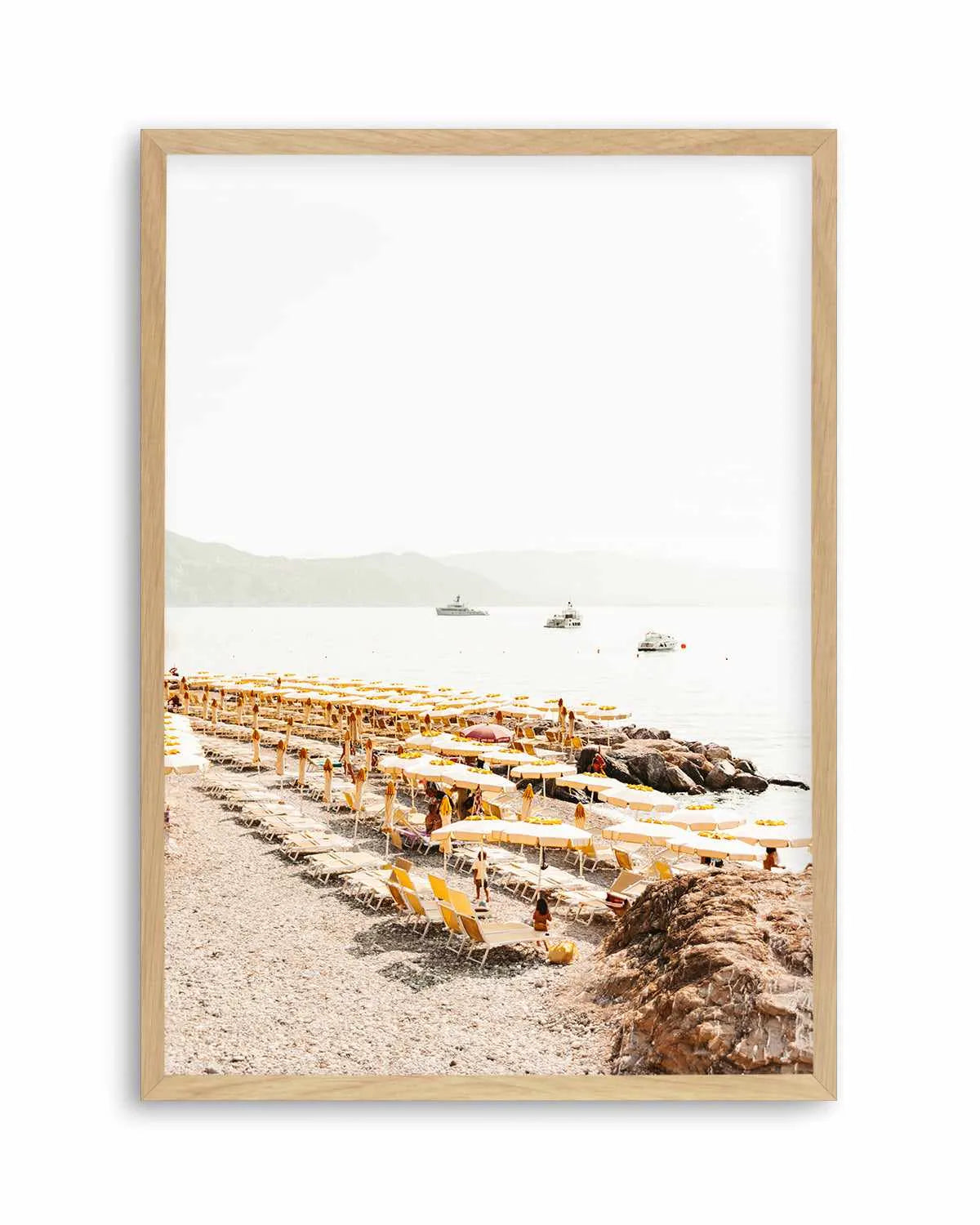 Yellow Umbrella Italian Riviera No 2 Art Print from Olive et Oriel where you can shop wallpaper and artworks online