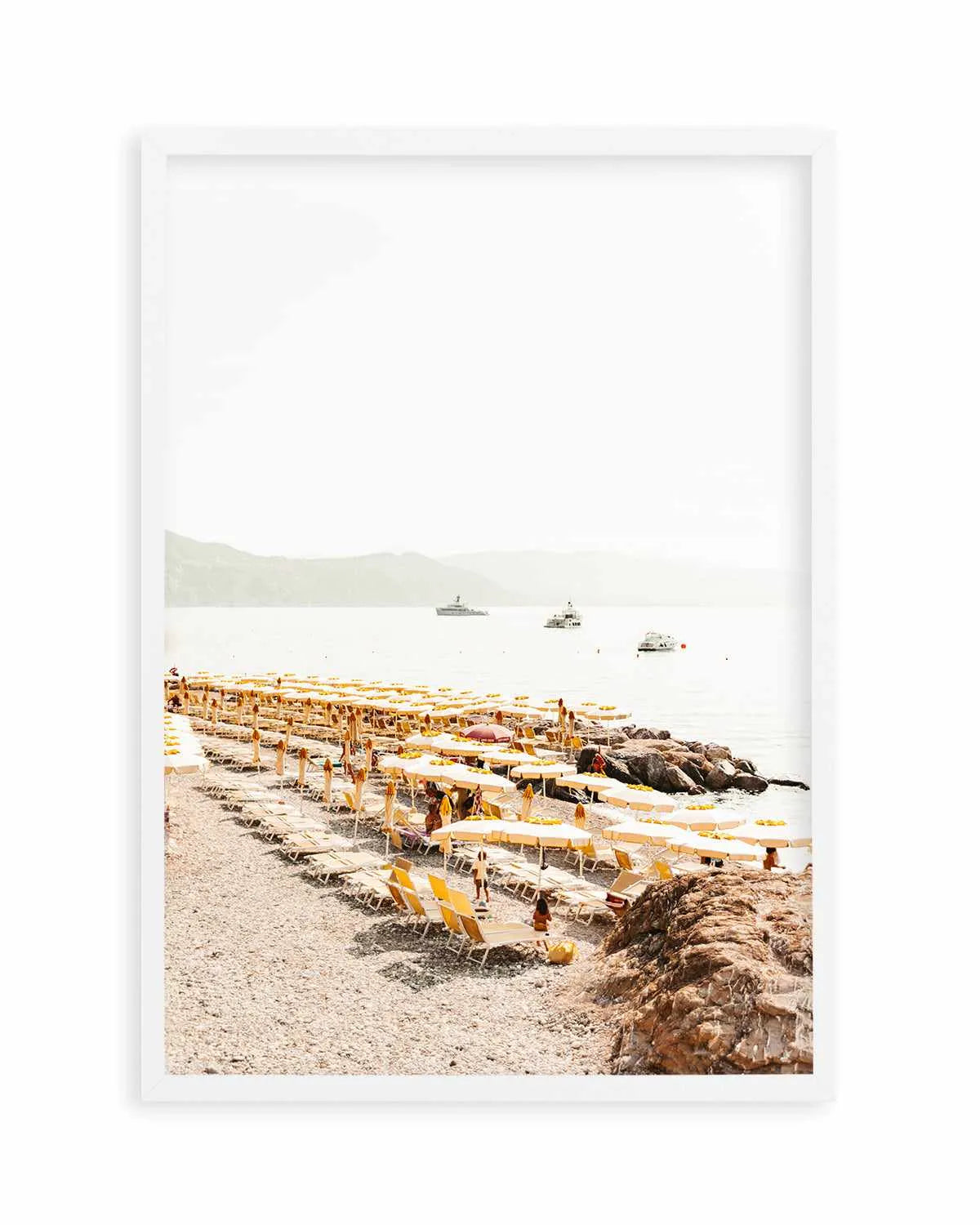Yellow Umbrella Italian Riviera No 2 Art Print from Olive et Oriel where you can shop wallpaper and artworks online