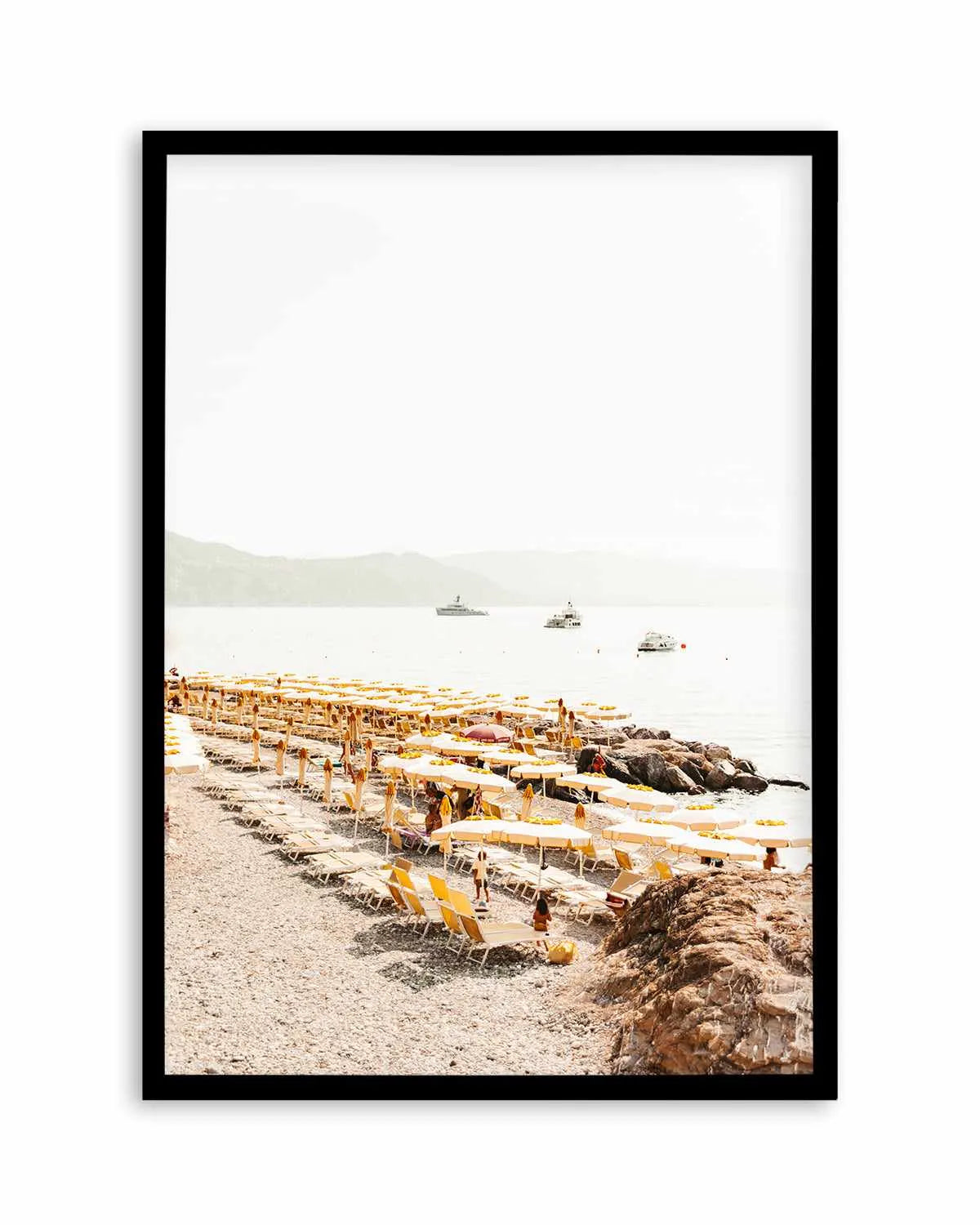 Yellow Umbrella Italian Riviera No 2 Art Print from Olive et Oriel where you can shop wallpaper and artworks online