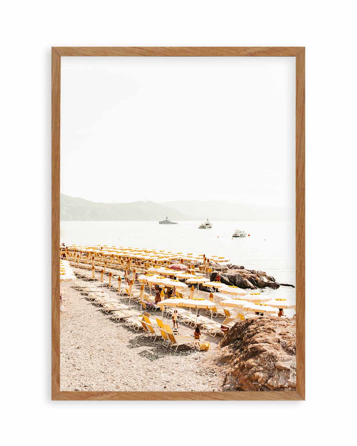 Yellow Umbrella Italian Riviera No 2 Art Print