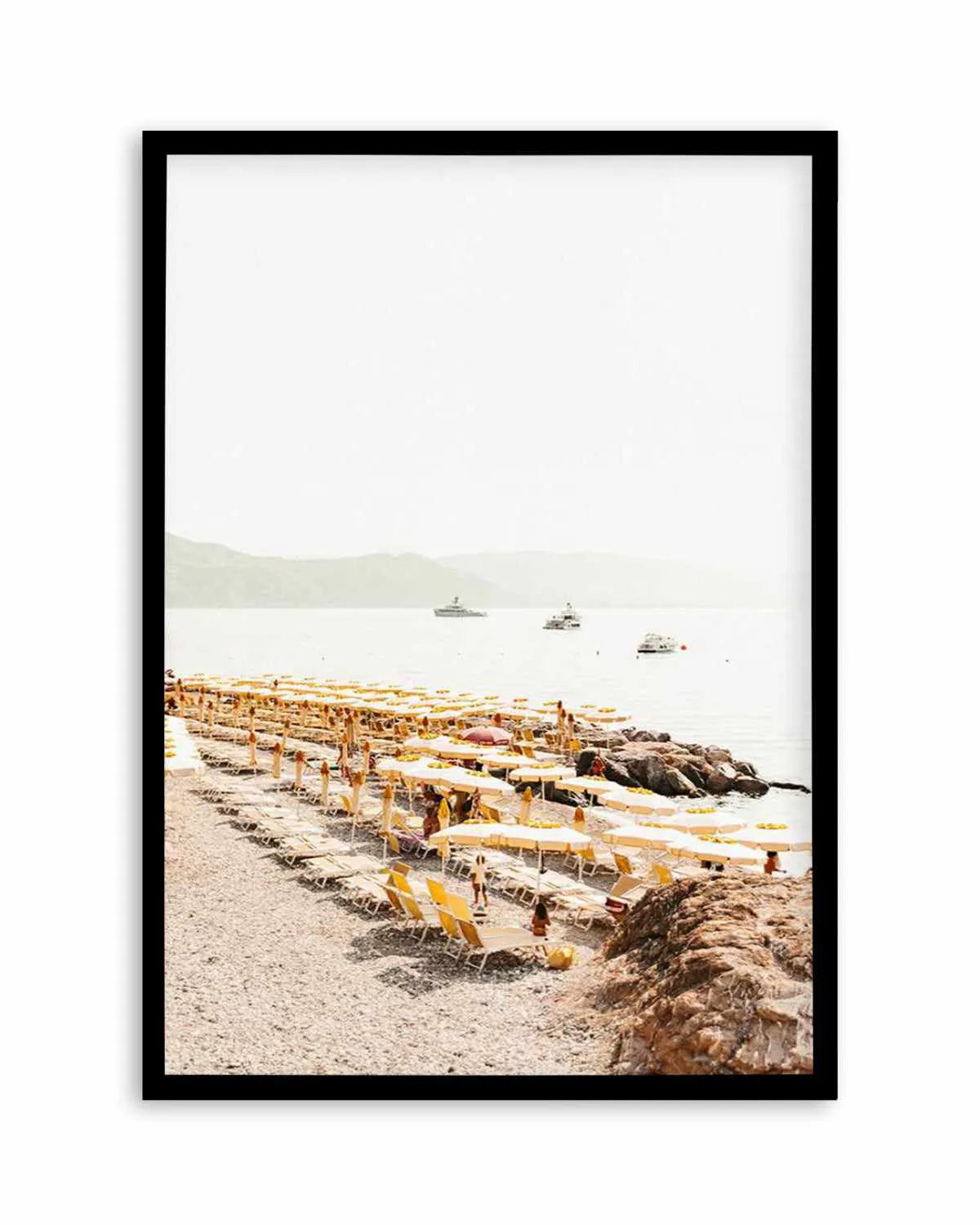 Yellow Umbrella Italian Riviera No 2 Art Print from Olive et Oriel where you can shop wallpaper and artworks online