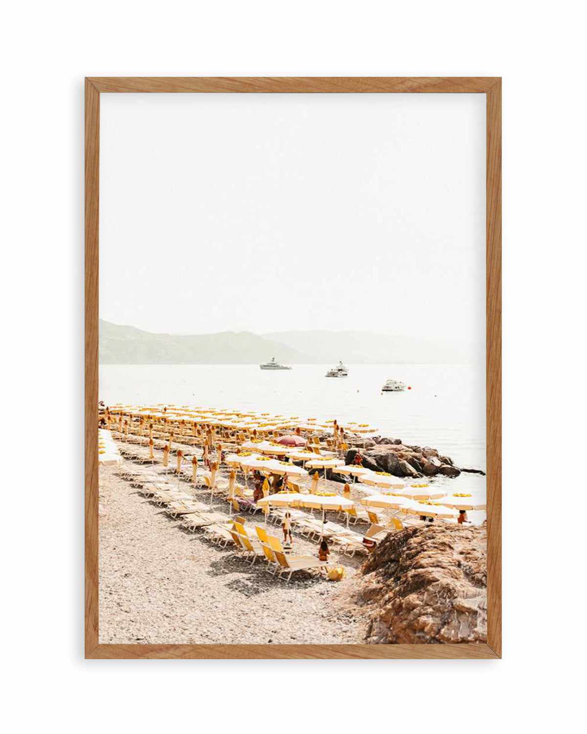 Yellow Umbrella Italian Riviera No 2 Art Print