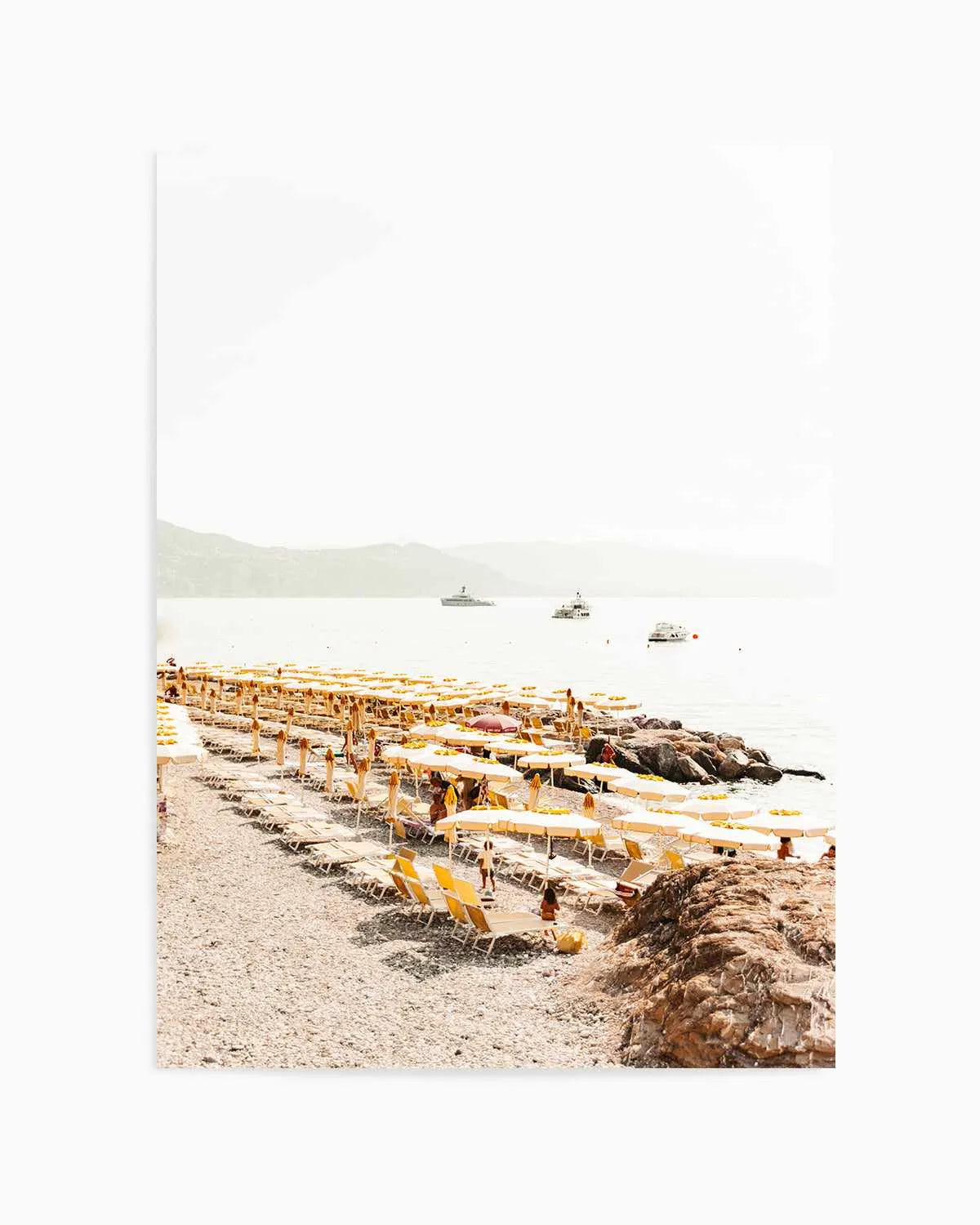 Yellow Umbrella Italian Riviera No 2 Art Print from Olive et Oriel where you can shop wallpaper and artworks online