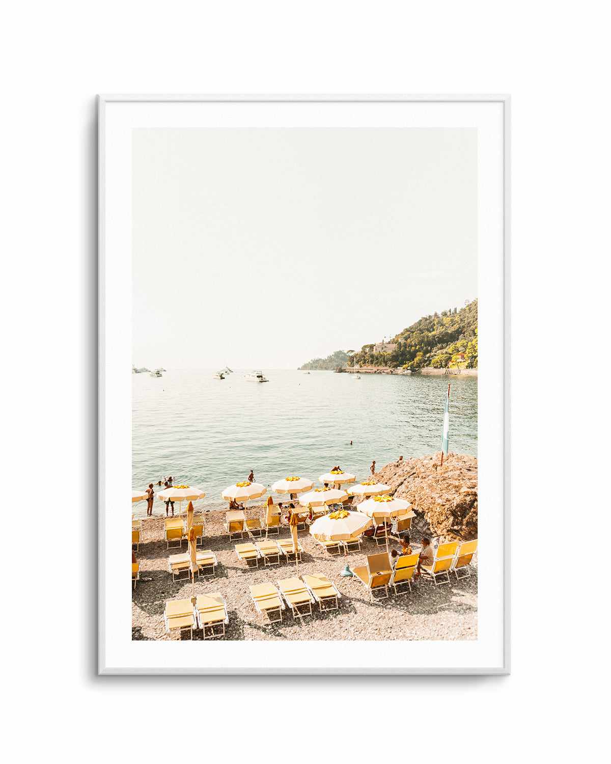 Yellow Umbrella Italian Riviera No I Art Print