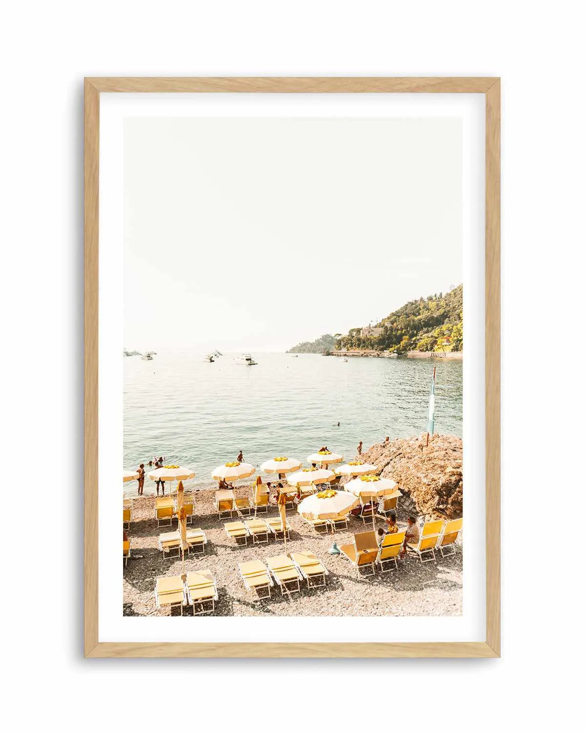 Yellow Umbrella Italian Riviera No I Art Print from Olive et Oriel where you can shop wallpaper and artworks online