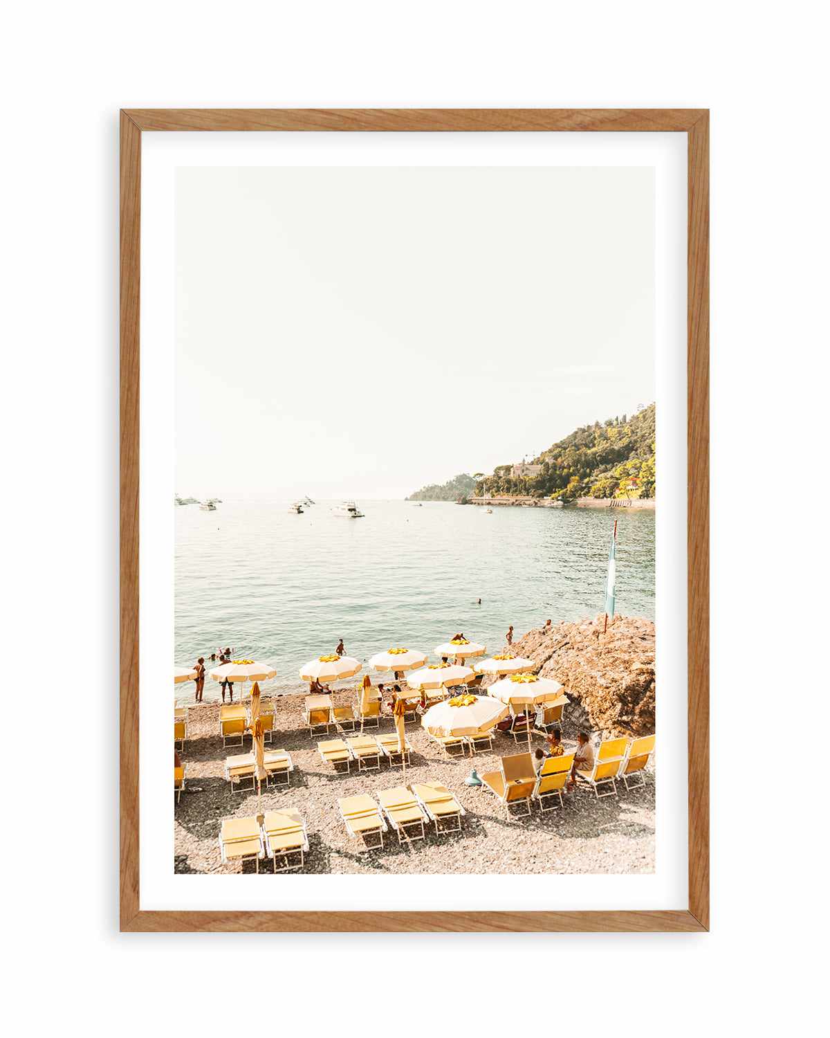 Yellow Umbrella Italian Riviera No I Art Print