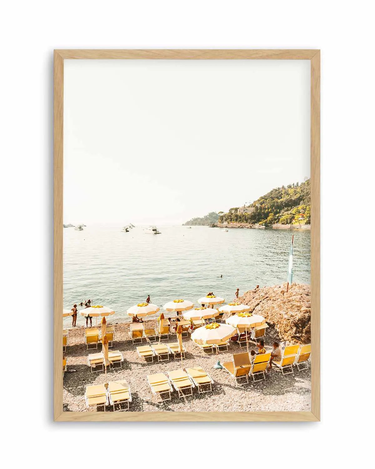 Yellow Umbrella Italian Riviera No I Art Print from Olive et Oriel where you can shop wallpaper and artworks online