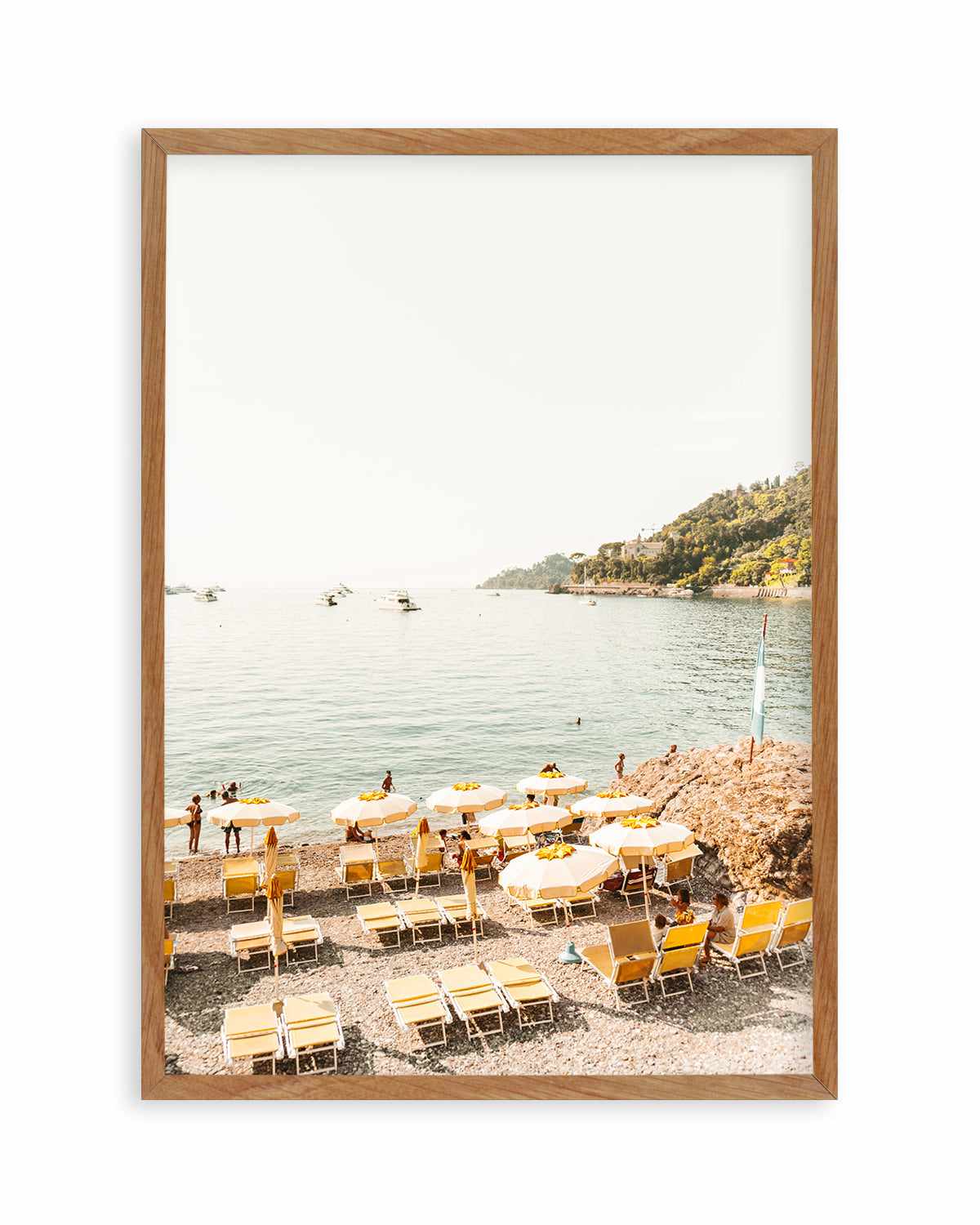 Yellow Umbrella Italian Riviera No I Art Print