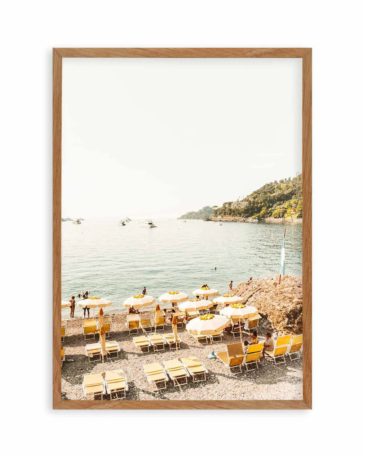 Yellow Umbrella Italian Riviera No I Art Print from Olive et Oriel where you can shop wallpaper and artworks online