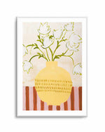 Yellow Vase by Design Fabrikken Art Print