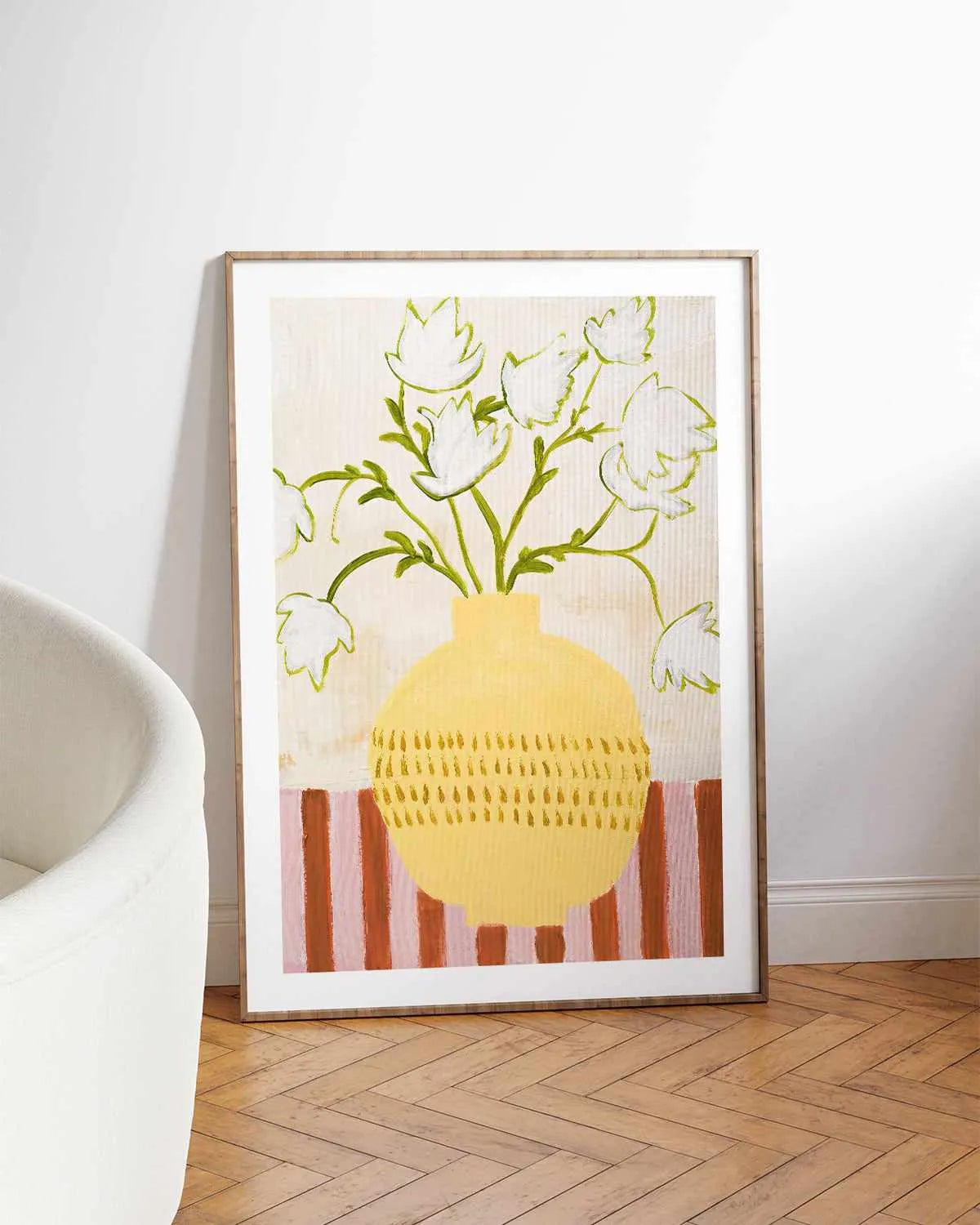 Yellow Vase by Design Fabrikken Art Print from Olive et Oriel where you can shop wallpaper and artworks online