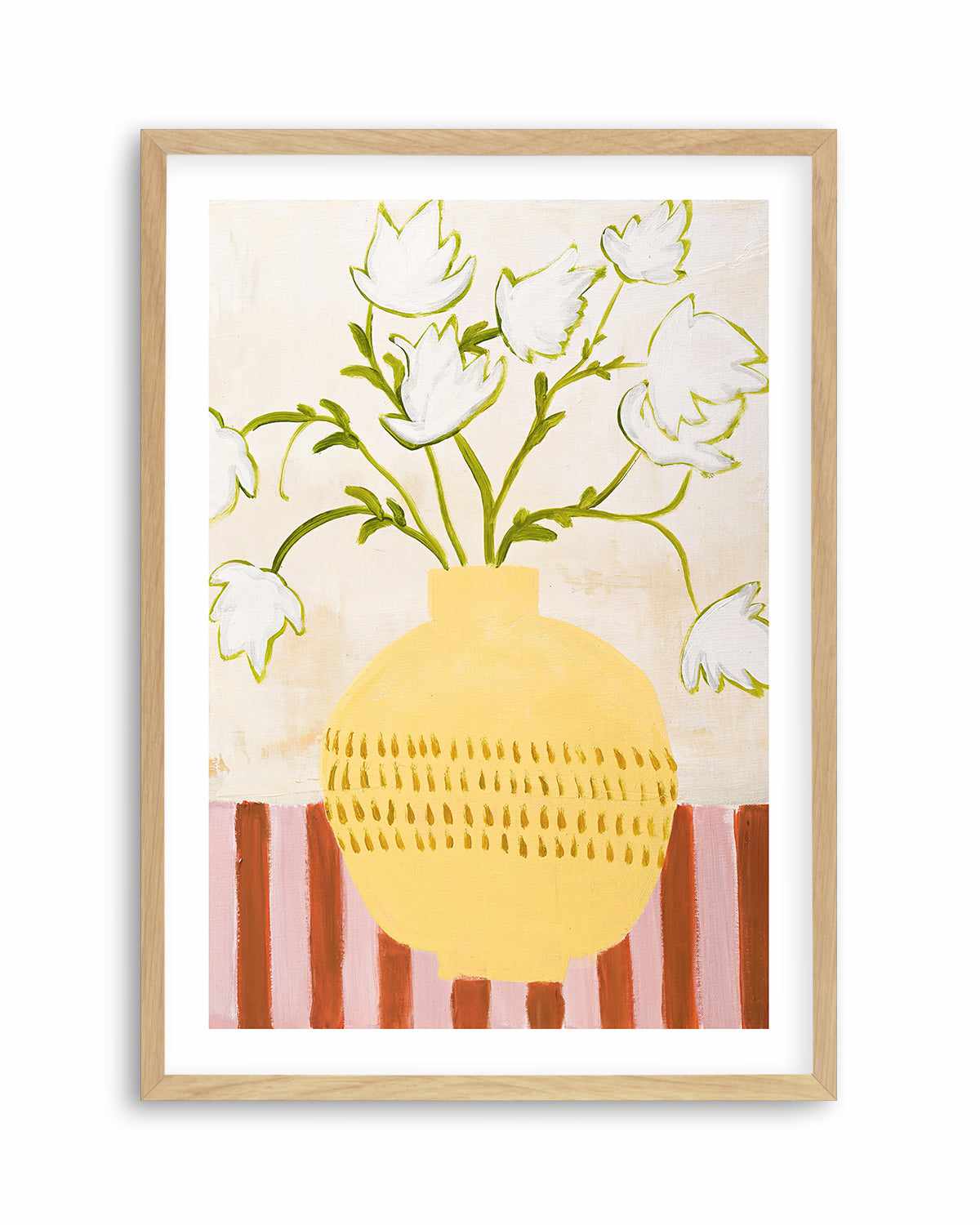 Yellow Vase by Design Fabrikken Art Print