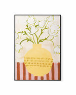 Yellow Vase by Design Fabrikken | Framed Canvas Art Print