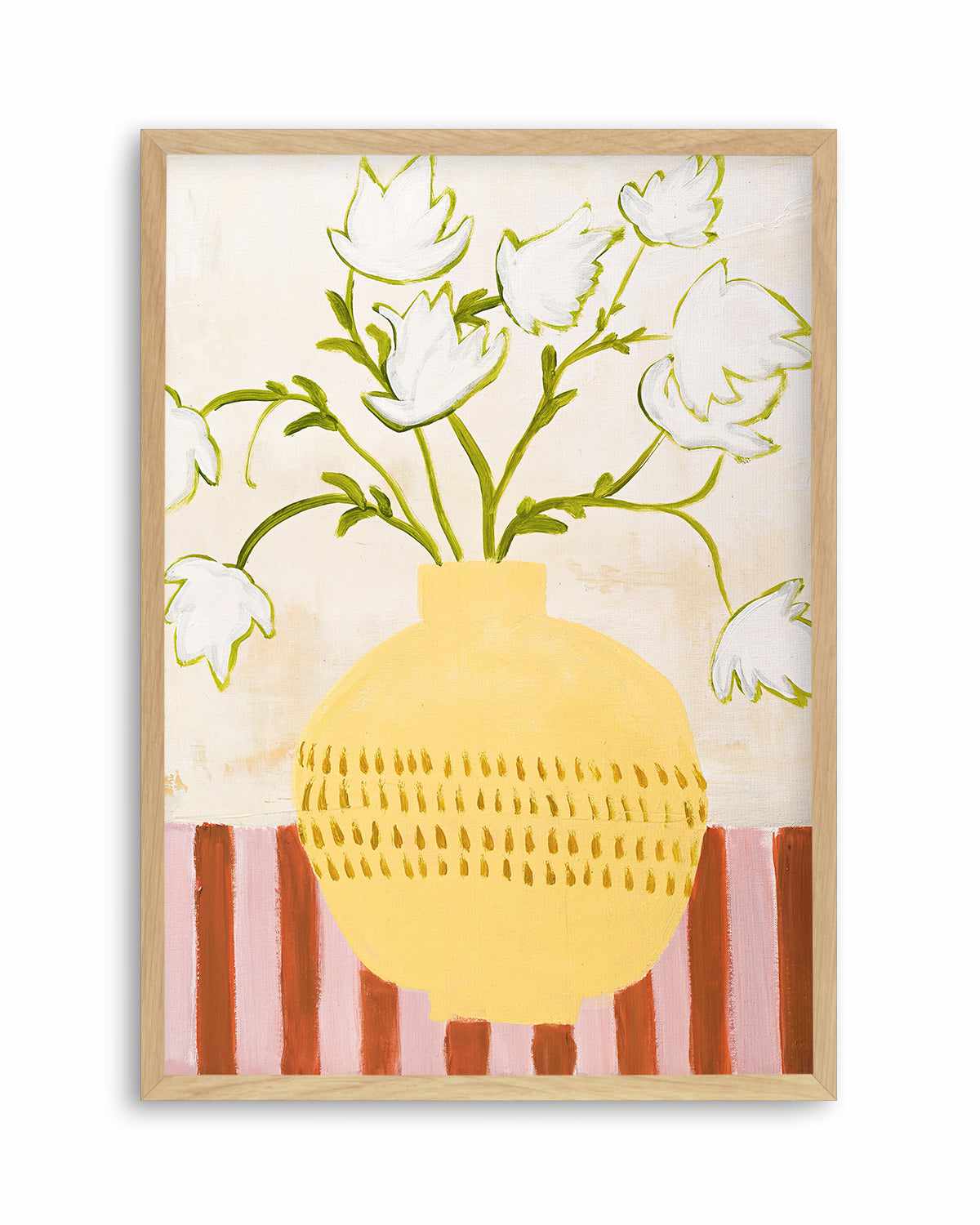 Yellow Vase by Design Fabrikken Art Print