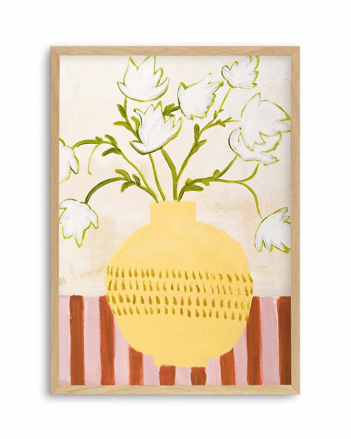 Yellow Vase by Design Fabrikken Art Print from Olive et Oriel where you can shop wallpaper and artworks online