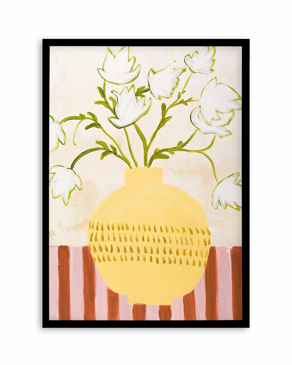 Yellow Vase by Design Fabrikken Art Print