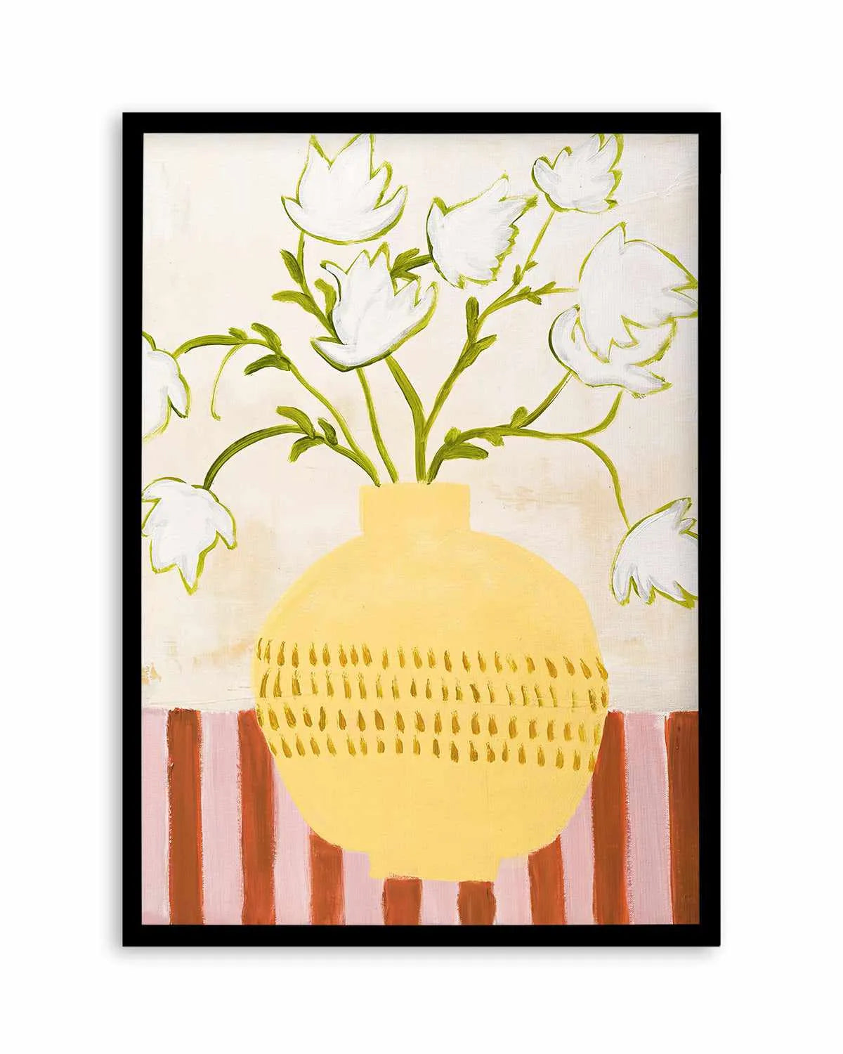 Yellow Vase by Design Fabrikken Art Print from Olive et Oriel where you can shop wallpaper and artworks online