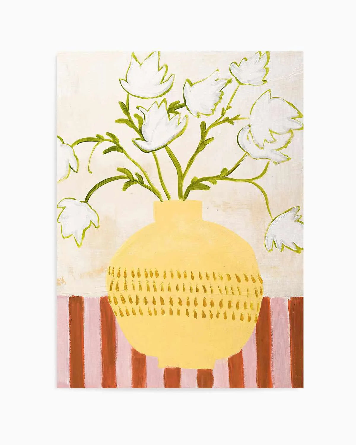 Yellow Vase by Design Fabrikken Art Print from Olive et Oriel where you can shop wallpaper and artworks online