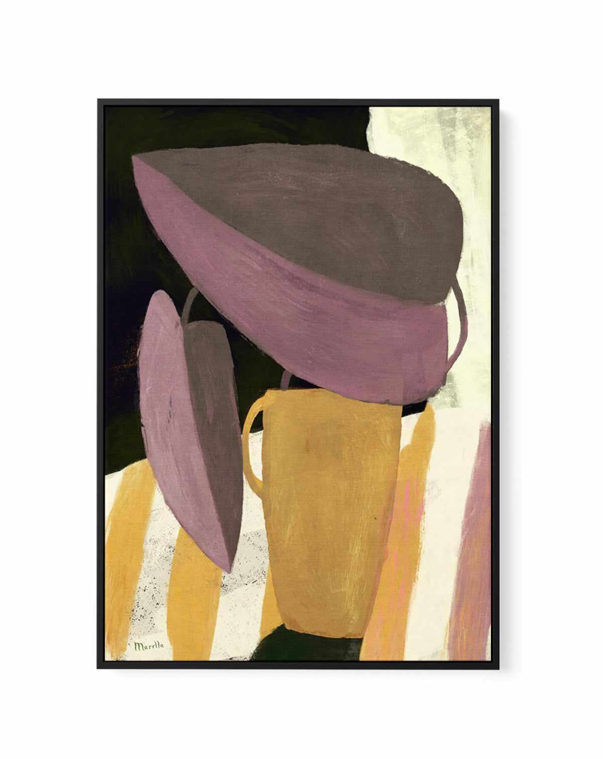 Yellow Vase by Marco Marella | Framed Canvas Art Print from Olive et Oriel where you can shop wallpaper and artworks online