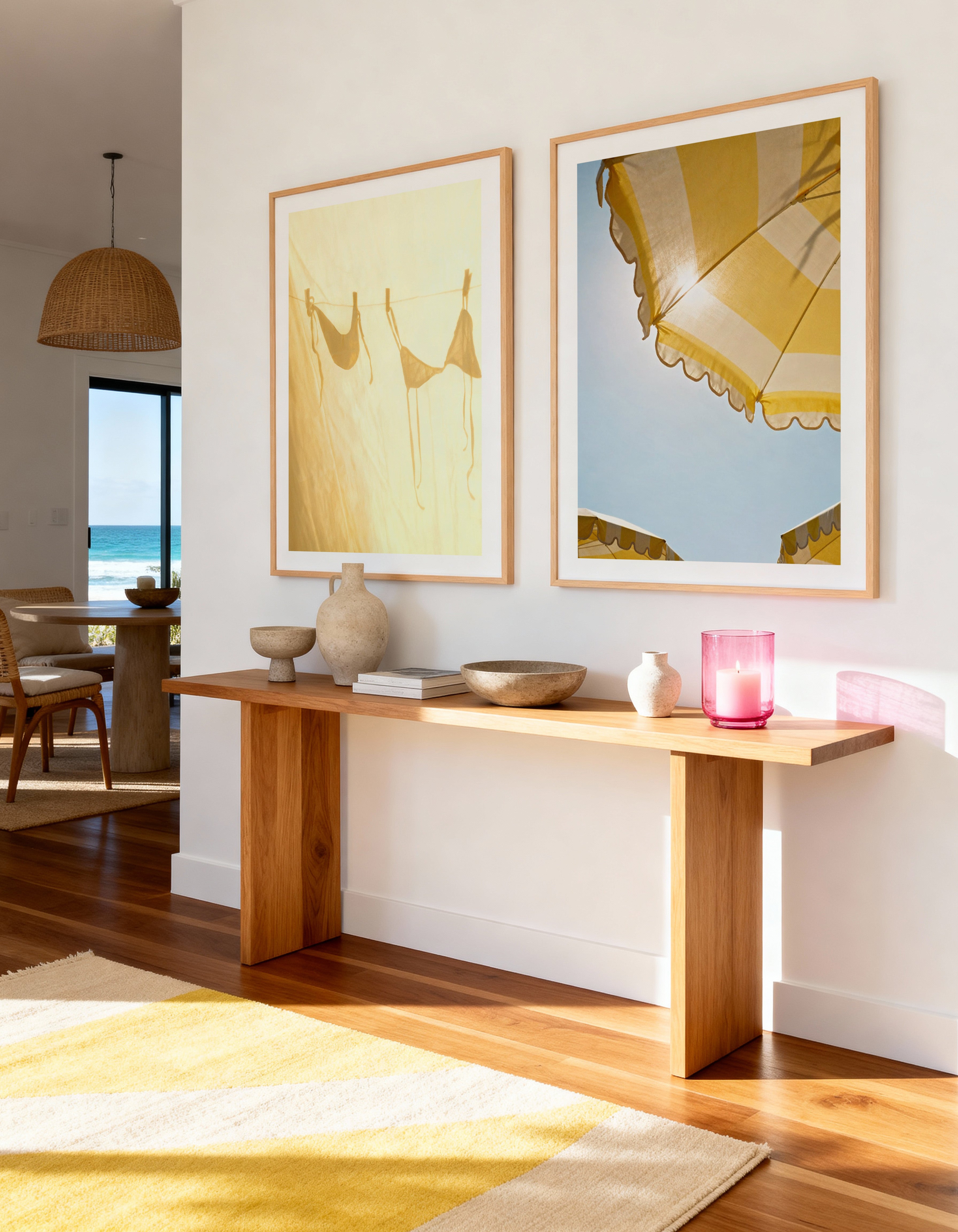 Sunlit Stripe | Art Print from Olive et Oriel where you can shop wallpaper and artworks online