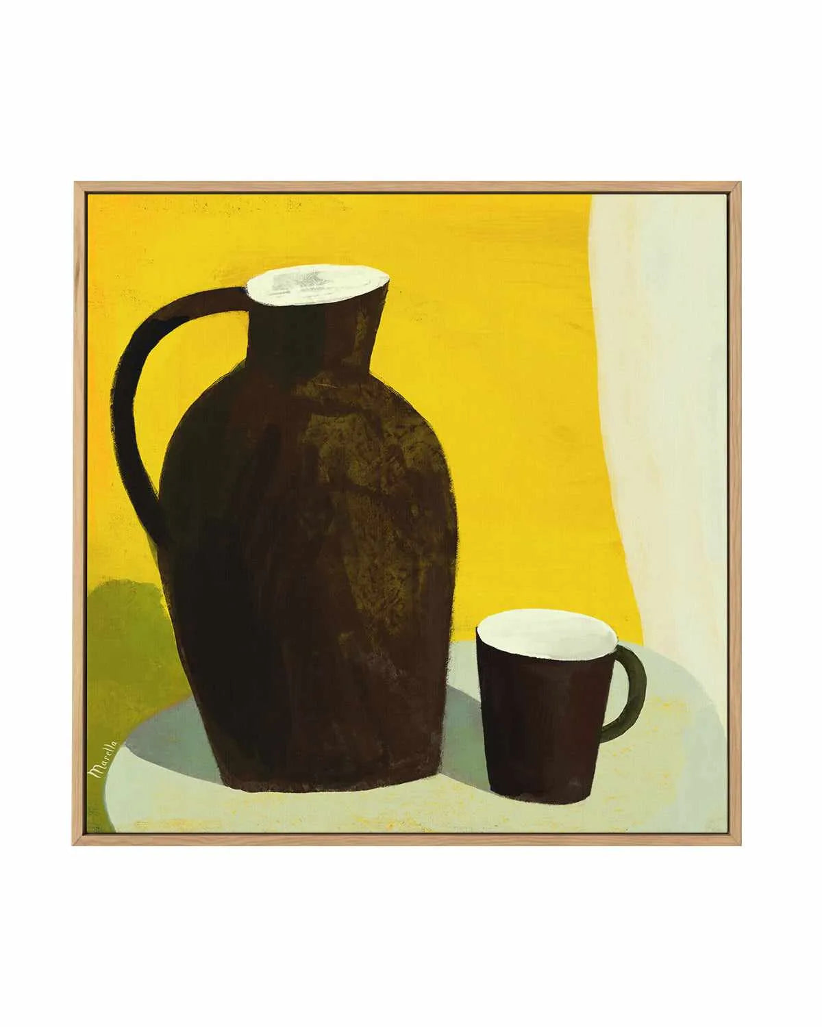 Yellow Room Still Life I by Marco Marella | Framed Canvas Art Print from Olive et Oriel where you can shop wallpaper and artworks online