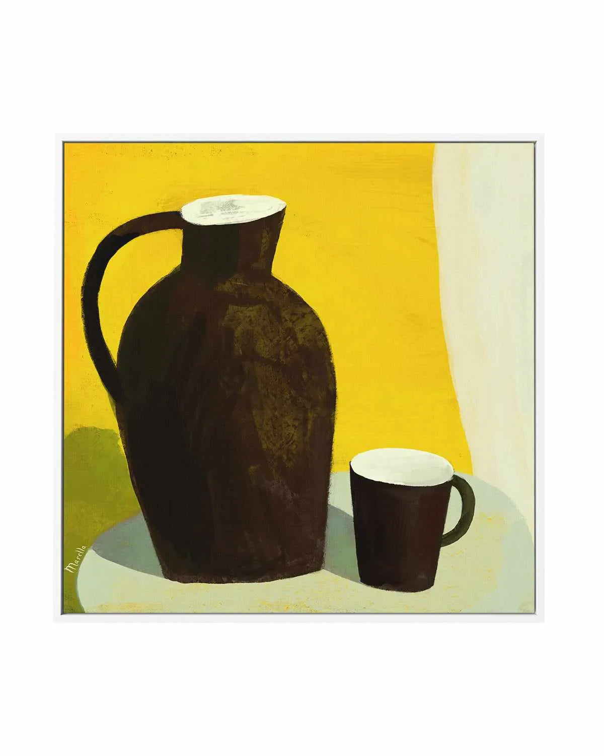 Yellow Room Still Life I by Marco Marella | Framed Canvas Art Print from Olive et Oriel where you can shop wallpaper and artworks online