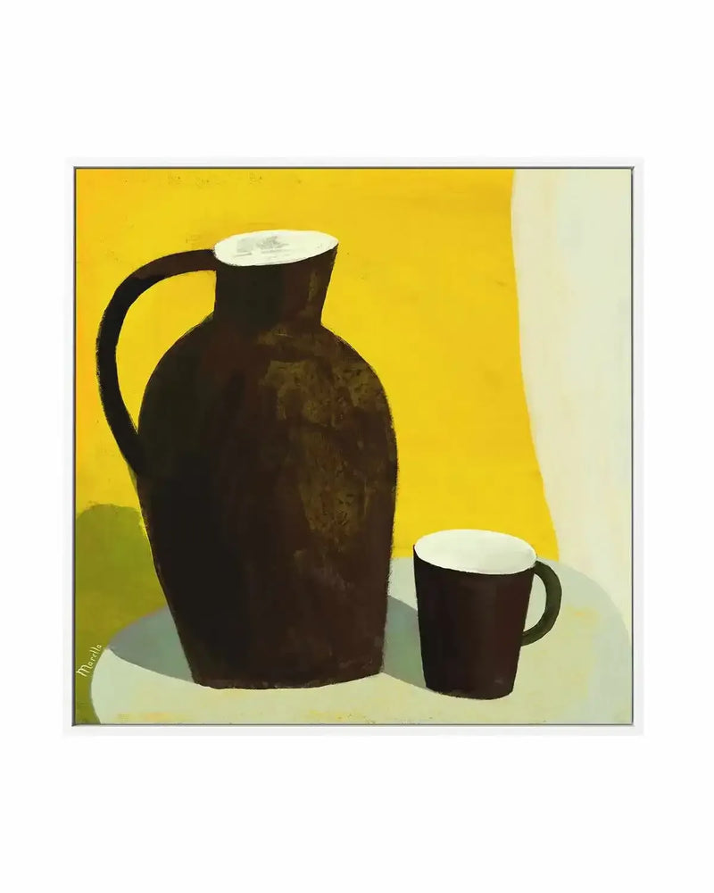 Yellow Room Still Life I by Marco Marella | Framed Canvas Art Print from Olive et Oriel where you can shop wallpaper and artworks online