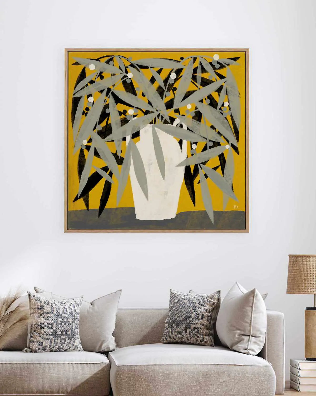Yellow Room Still Life II by Marco Marella | Framed Canvas Art Print from Olive et Oriel where you can shop wallpaper and artworks online