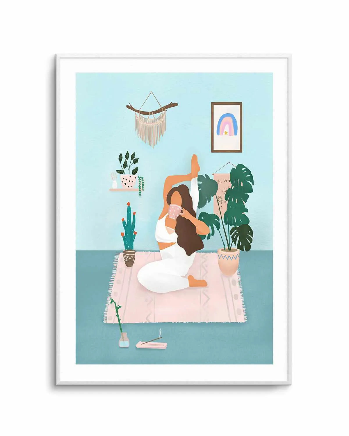 Yoga Girl by Petra Lizde Art Print from Olive et Oriel where you can shop wallpaper and artworks online