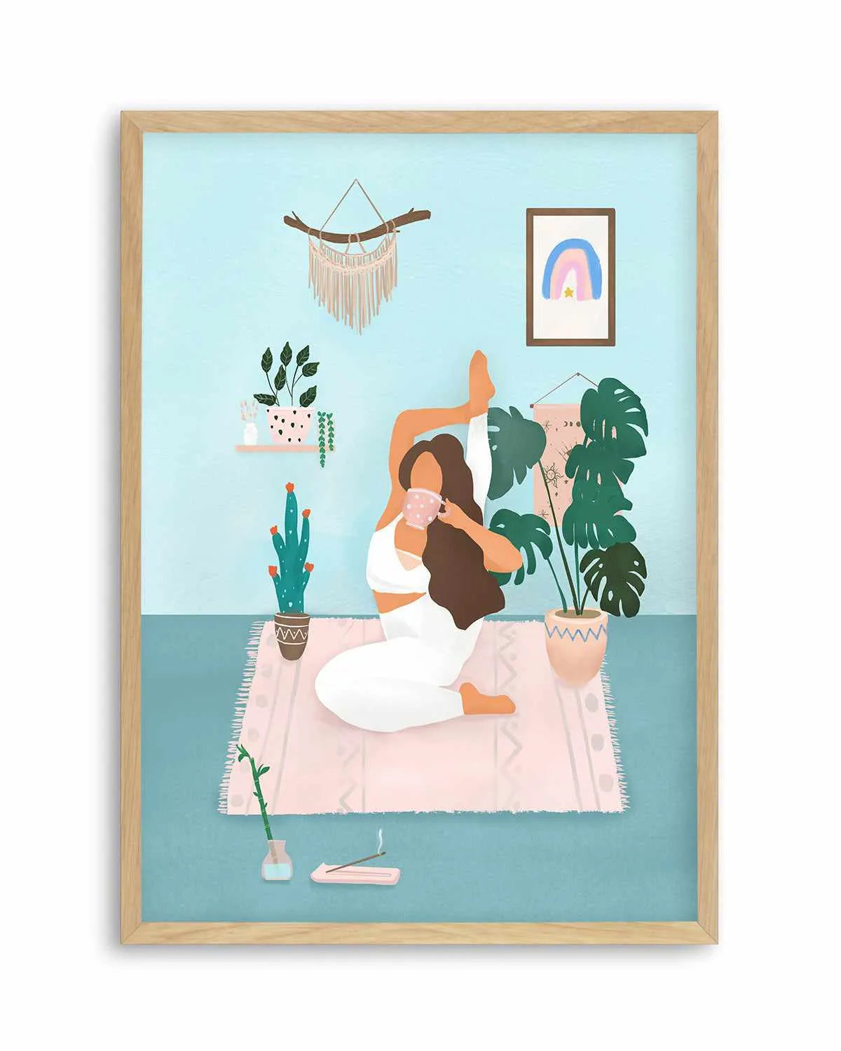 Yoga Girl by Petra Lizde Art Print from Olive et Oriel where you can shop wallpaper and artworks online
