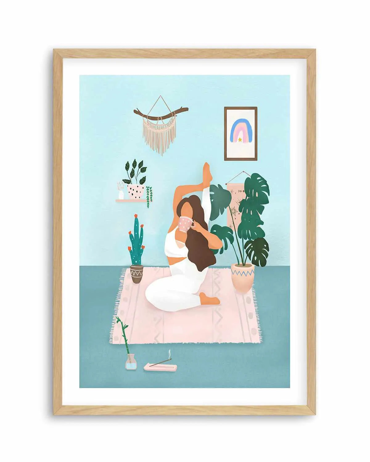 Yoga Girl by Petra Lizde Art Print from Olive et Oriel where you can shop wallpaper and artworks online