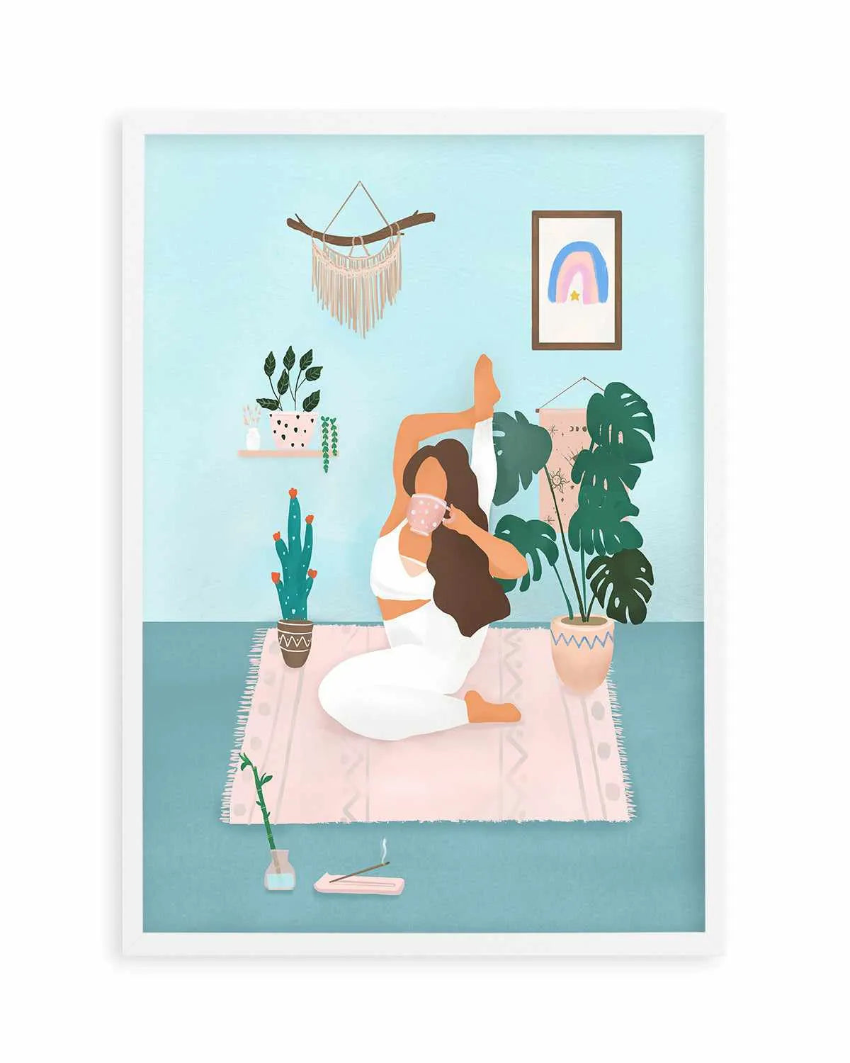 Yoga Girl by Petra Lizde Art Print from Olive et Oriel where you can shop wallpaper and artworks online