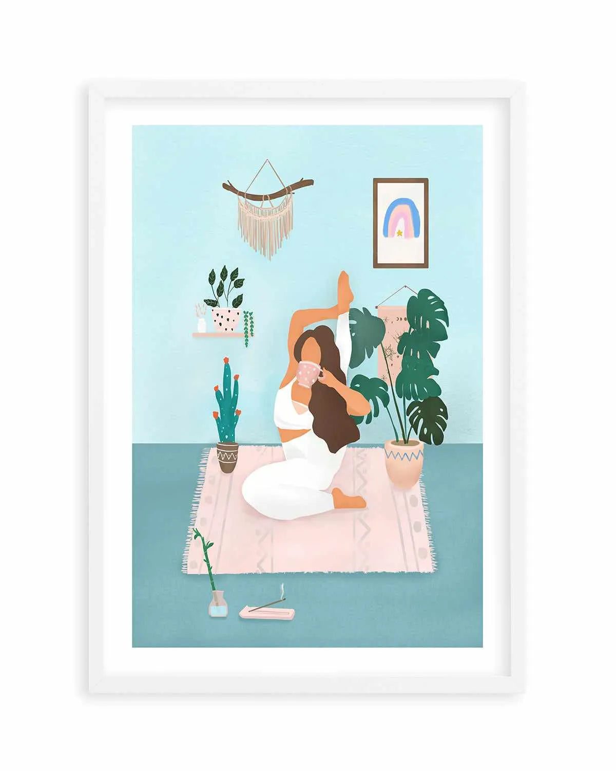 Yoga Girl by Petra Lizde Art Print from Olive et Oriel where you can shop wallpaper and artworks online