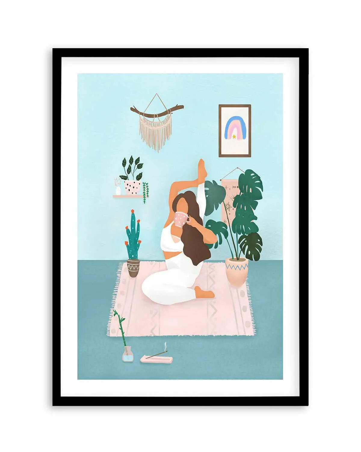 Yoga Girl by Petra Lizde Art Print from Olive et Oriel where you can shop wallpaper and artworks online