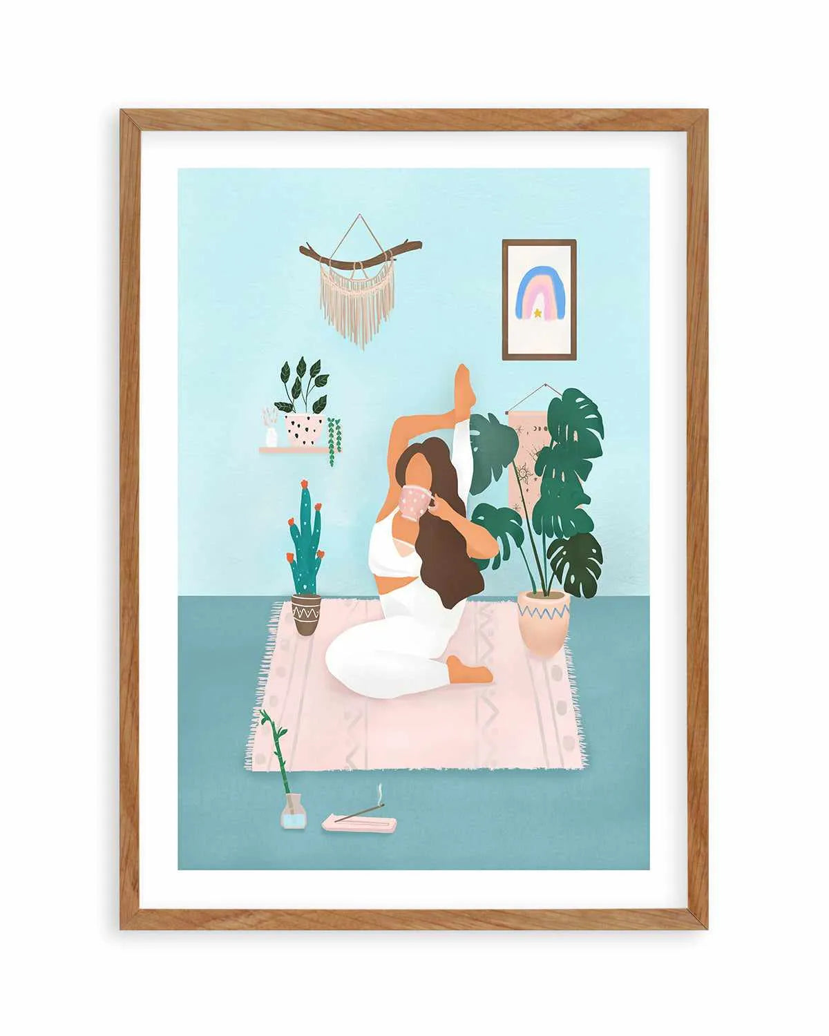 Yoga Girl by Petra Lizde Art Print from Olive et Oriel where you can shop wallpaper and artworks online