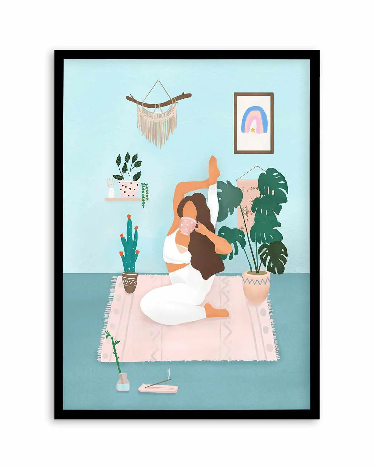 Yoga Girl by Petra Lizde Art Print from Olive et Oriel where you can shop wallpaper and artworks online
