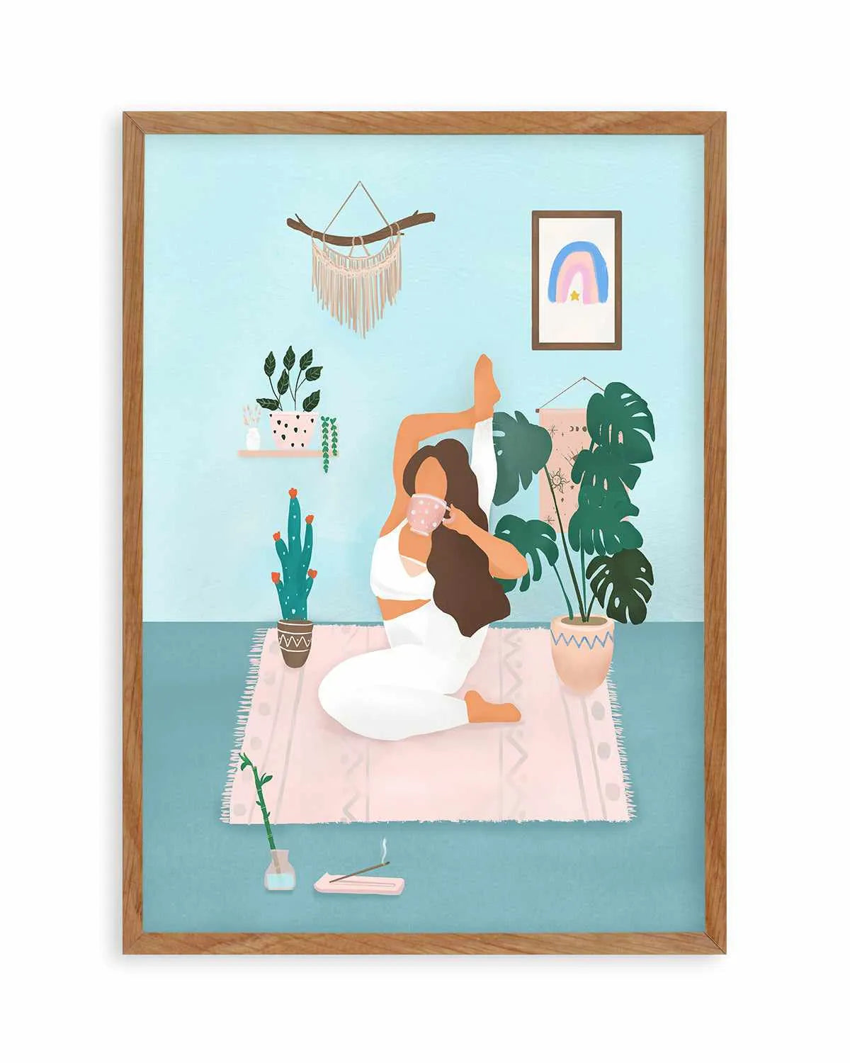 Yoga Girl by Petra Lizde Art Print from Olive et Oriel where you can shop wallpaper and artworks online