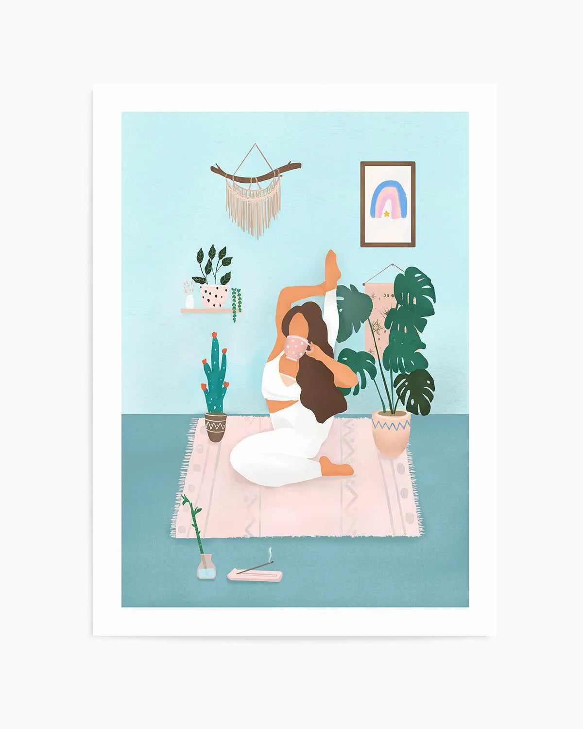 Yoga Girl by Petra Lizde Art Print from Olive et Oriel where you can shop wallpaper and artworks online