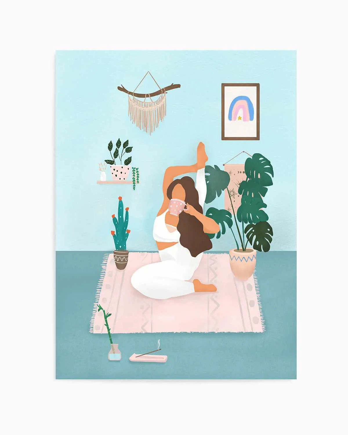 Yoga Girl by Petra Lizde Art Print from Olive et Oriel where you can shop wallpaper and artworks online