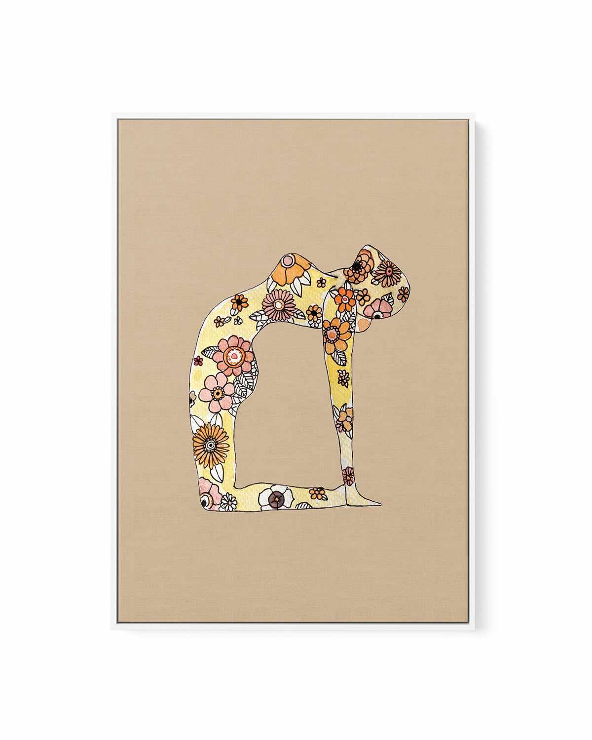 Yoga Love by Maku Fenaroli | Framed Canvas Art Print