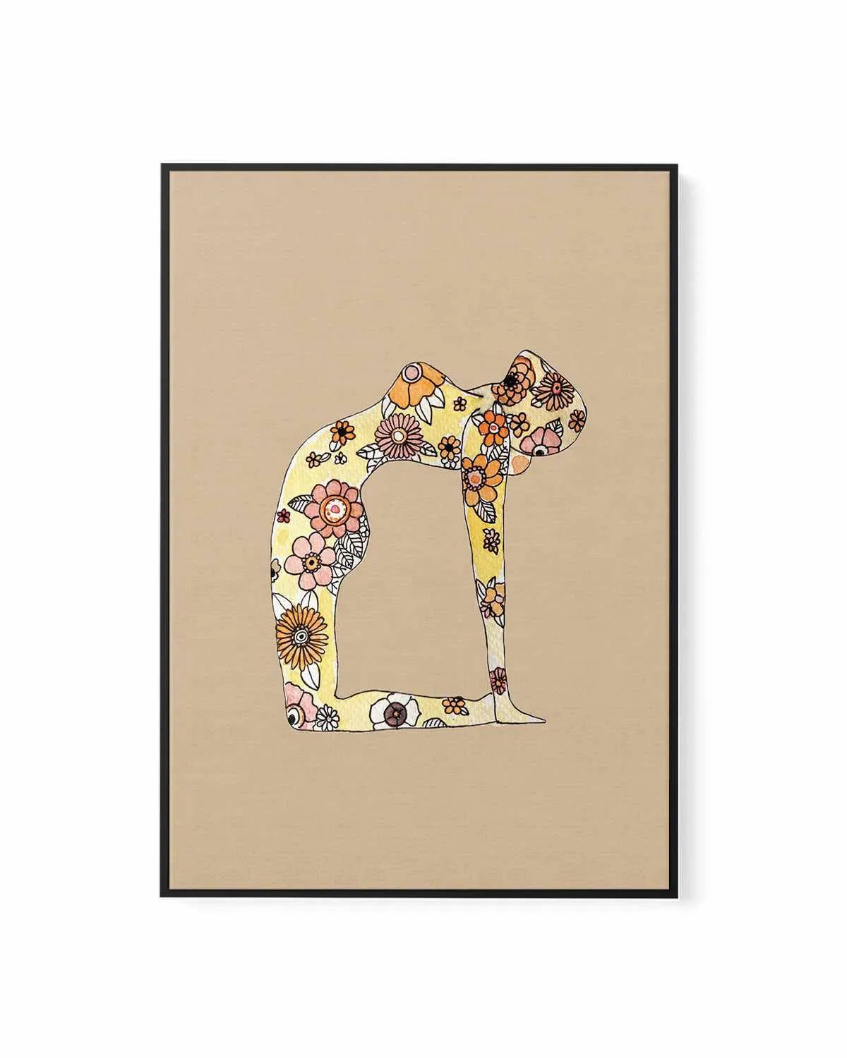 Yoga Love by Maku Fenaroli | Framed Canvas Art Print from Olive et Oriel where you can shop wallpaper and artworks online