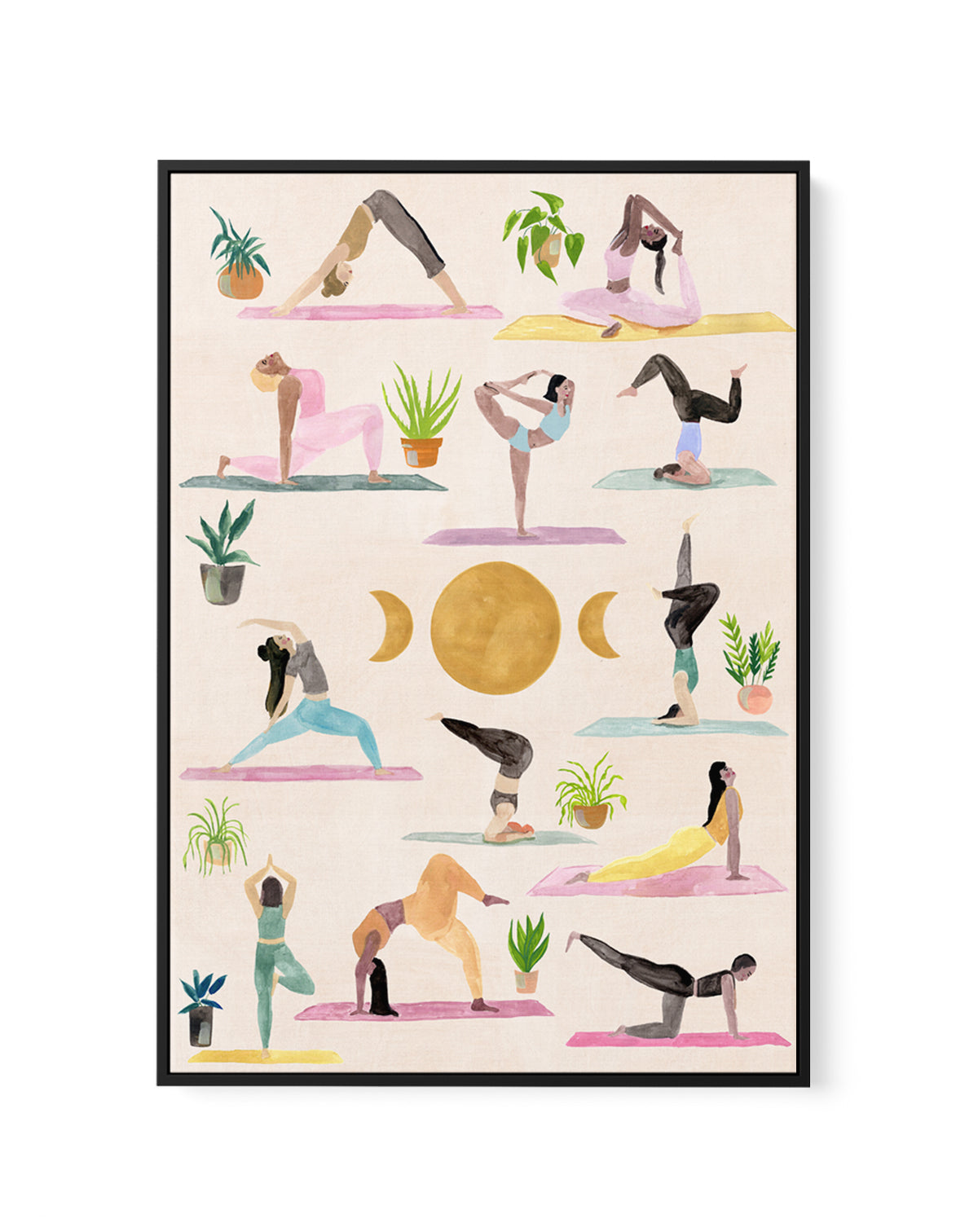 Yogi Poster by Laura Page | Framed Canvas Art Print