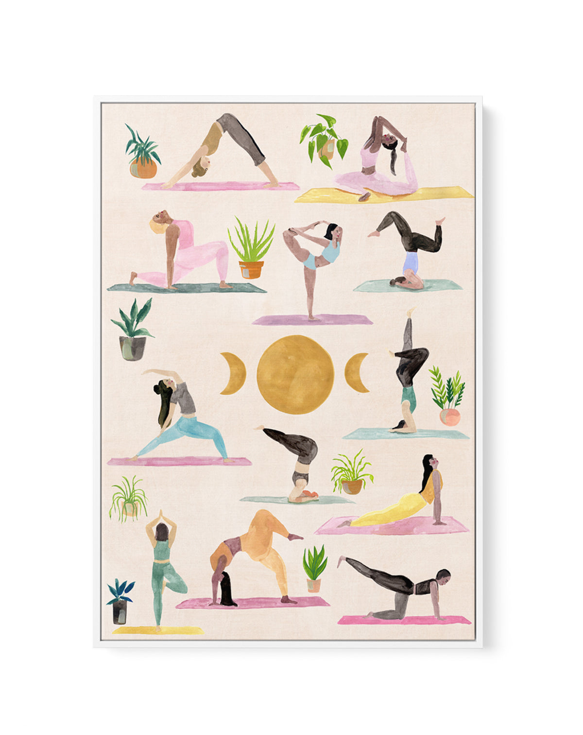 Yogi Poster by Laura Page | Framed Canvas Art Print