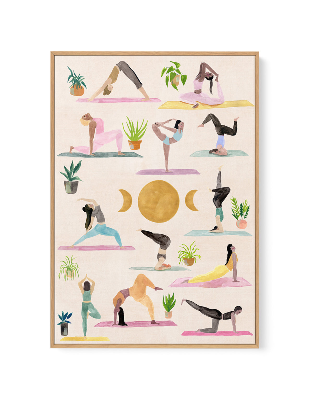 Yogi Poster by Laura Page | Framed Canvas Art Print