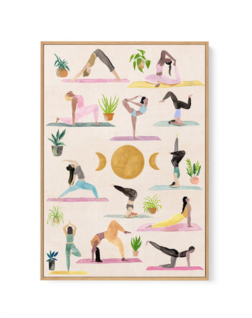 Yogi Poster by Laura Page | Framed Canvas Wall Art