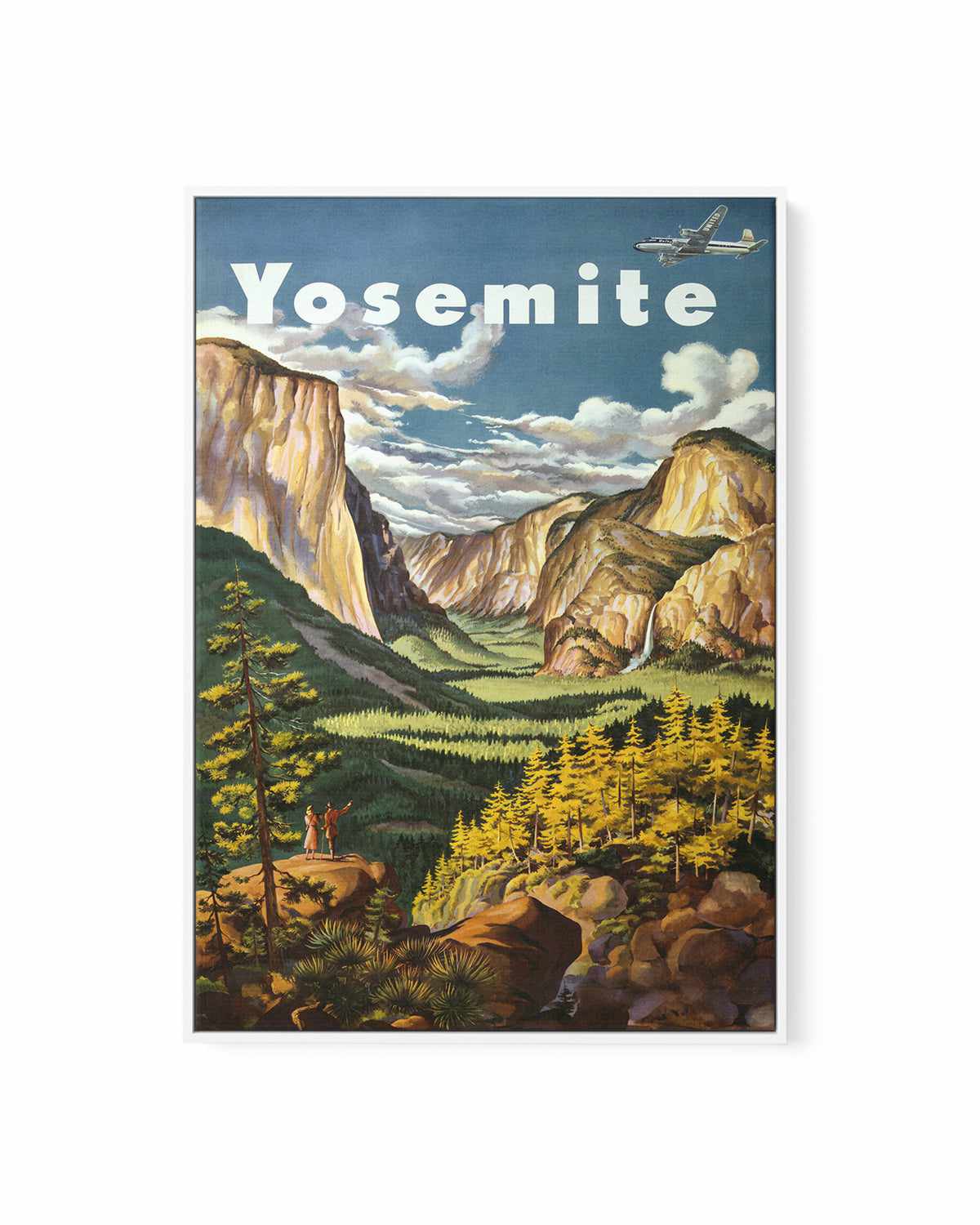 Yosemite Vintage Poster | Framed Canvas Art Print