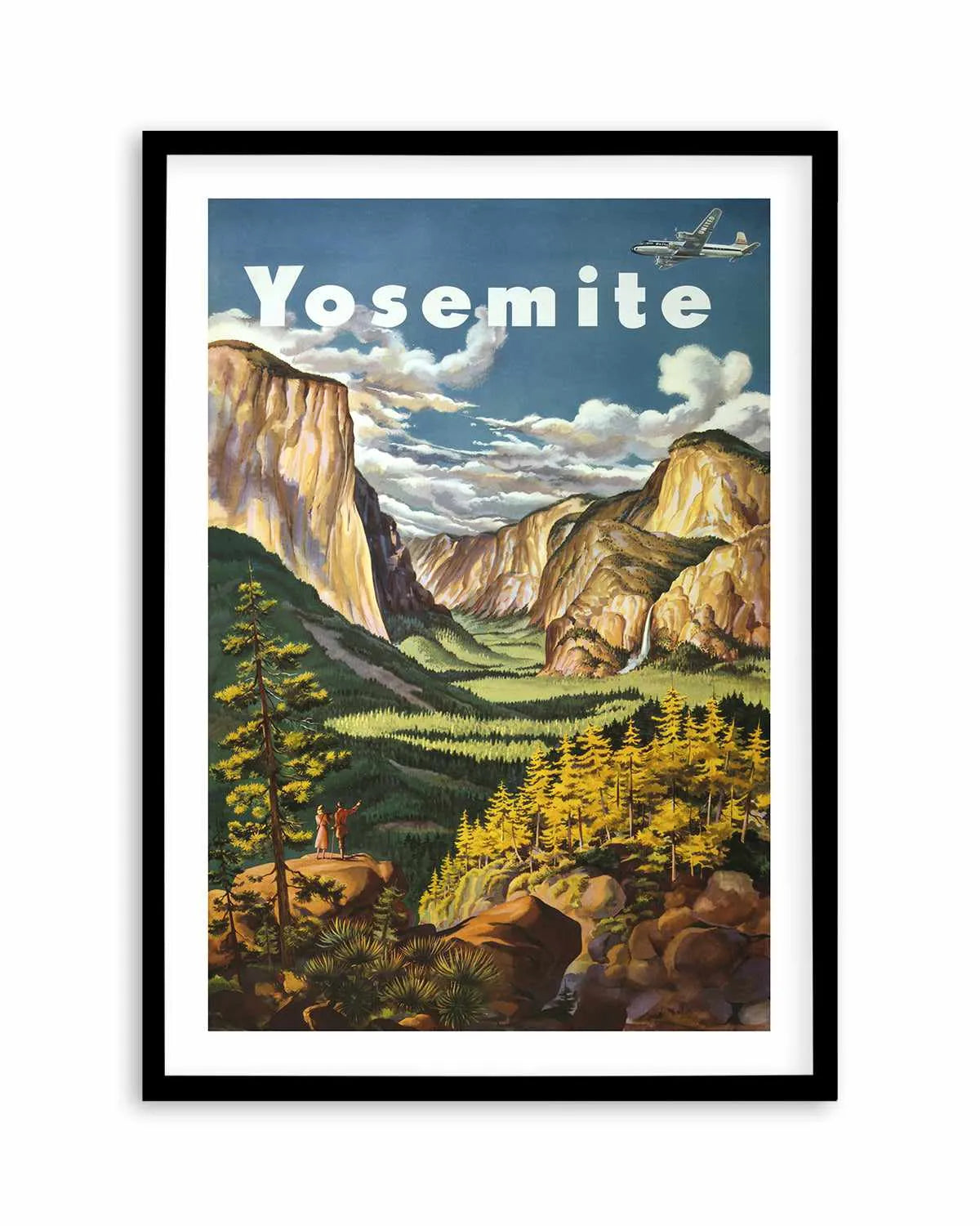 Yosemite Vintage Poster Art Print from Olive et Oriel where you can shop wallpaper and artworks online